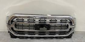 Ml348200cfsmas Ford 2021 2022 2023 F150 Chrome Front Oem Grille Genuine Damaged