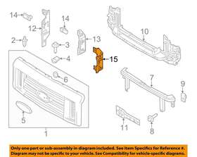 8c2z8269a Ford Oem 08-14 E-350 Super Duty Grille Grill-inner Bracket Left