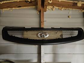 Fz-gr-ig350307-bk Freemotor802 Fits 03-07 Infiniti G35 Coupe 2dr Unpainted Black Front Bumper Upper Mesh Grille