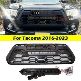 Ttym16190030 Funkit-car Upgrade Front Grille For 2016 - 2023 Tacoma Black Grill With Led Lights And Light Bar