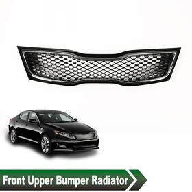 Alo06271584 G-plus Fit For 2014-2015 Kia Optima Front Bumper Upper Grille Black With Chrome Trim