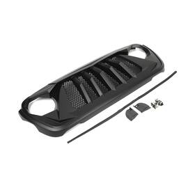 01xyus4502356visor1564 Geartronics Matte Black Front Bumper Grill Shark Grille For