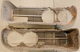9789132 General Motors Pair 2 Original 1967 Pontiac Firebird Front Grilles Headlight Bezels Oem Cores
