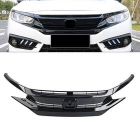 Goodcde 550724692796 1 Pcs Black Abs Front Grille Upper Grill For Honda Civic Coupe Sedan 2016-2018