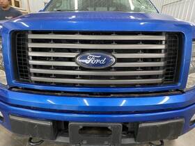 104-02171p Grill Grille Upper Hood Mounted Painted Surround Fits 11-12 Ford F150 Pickup 940246