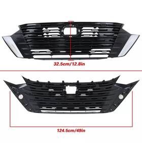 62310-6ly0a Happy19star Hp80079 Plastic Front Bumper Upper Grille For 2024-2025 Nissan Sentra S Sv