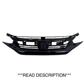 71121-tbf-a01 Honda Oem 2017 - 2020 Civic Si Front Upper Grille Base Gloss Black