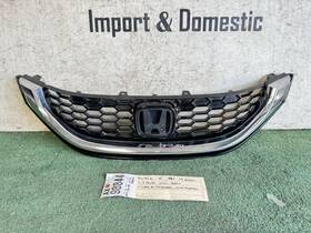 71121tr3a0 Honda W/crack 2013 2014 2015 Civic Sedan Front Bumper Grille Oem Ax98844