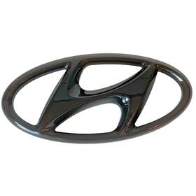 Hyundai 86354-i3na0 Front Grille Emblem Black H Logo For Kona N 2022 2023