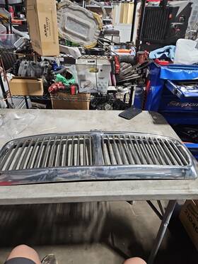 Bec5665 Jaguar 1993 Xj6 Center Grille Insert Chrome 88 89 90 91 92 93 94 Oem