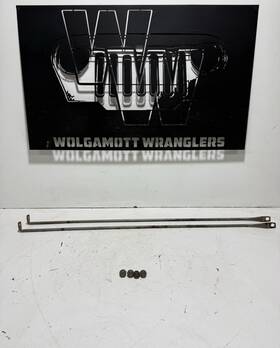 55176588 Jeep Tj Wrangler 97-06 Grill Grille Support Brace Rods Black Pair With Bolts Qh 3i
