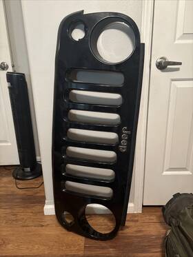 680463306ab Jeep Wrangler Jk Front Grille Assembly Px8-black Oem Factory 2007-2018 96323