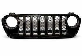 68300210ab Jeep Oem Wrangler Jl Sport Front Grille Gloss Black Smoke Gray 2018-2023 Mopar