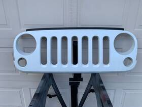 104-01978b Jeep/plymouth Truck 2009-2017 Wrangler Front Radiator Grille Oem Jk White