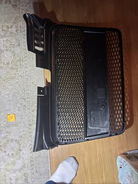 Mfao7099gbk Jx Black Rs4 Style Honeycomb Front Mesh Grill Assembly For 2005 To 2008 Audi A4 S4