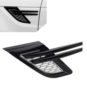 Lr062112 Kabusikikaisya-kawa Front Fender Air Vents Grill Silver Black Trim L Fit Range Rover Sport 2014-17