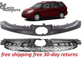 13407616 Kai Grille For 2006-2010 Toyota Sienna 3.5l V6 Molding Set 2 Lower Upper