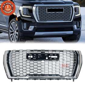 1kpgm1211031 Karpal Front Hood Grille Grill Silver&chrome 84835783 For 2021 2022 Gmc Yukon/yukon Xl