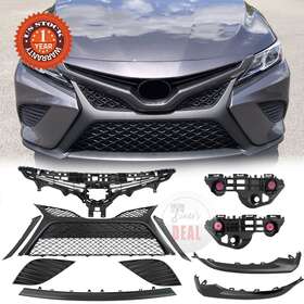 1kpty1211k32 Karpal For 2018-2020 Camry Se Front Bumper Upper Lower Grille Mesh Molding Trim Cover