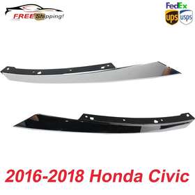15630796 Keystone Automotive Operations New Grille Assembly For 2016-2018 Honda Civic Left And Right Side Chrome 2pc