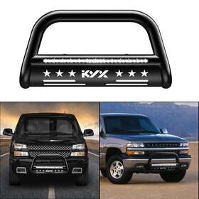 Tp865734 Kyx For 2002-2006 Chevrolet Avalanche 1500 Bull Bar Push Bumper Grille Guard With Light