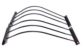 Stc-7599 Land Rover 1998 Range P38 Black Metal Headlight Lamp Guard Set Right And Left Stc 7599