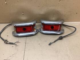 Lincoln 26h-13441a 1946 1947 1948 Continental Zephyr Tail Light Set With Glass Lenses Nice Oe