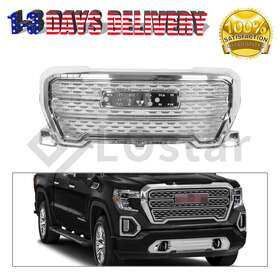 Lsgrgm005a Lostar New Front Upper Grille Chrome Fits 2019-2021 Gmc Sierra 1500 2-door 4-door
