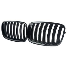 51137307599 Magickit 1pair Front Kidney Grille For 2007-2013 Bmw X5 X6 E70 E71 Mesh Grill Gloss Black