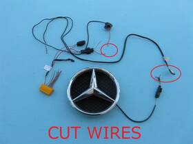 1668177500 Mercedes-benz 2078200000 13 14 15 Glk250 Glk350 Grille Emblem Logo With Light And Wires