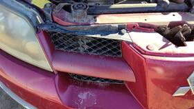 Mn133232 Mitsubishi 2003-2004 Outlander Passenger Right Front Grille Assembly Oem Red