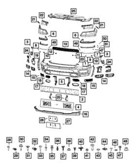 68414138aa Mopar Genuine Lower Grille