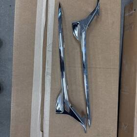 6yx38ls1abwl74 Mopar Right Bumper Radiator Grille Chrome Satin And Left
