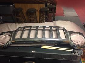 Mopar 82270199 Jeep Liberty 2002-04 Oem Chrome Header Grill Grille Panel 82207199