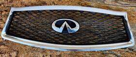 62310-4hboa Nissan 2014 - 17 Infiniti Q50 Chrome Front Bumper Upper Grille Mesh Grill