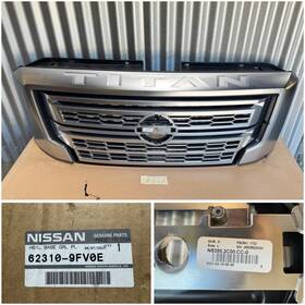 62310-9fv0e Nissan 2020-2023 Titan Platinum Reserve Front Radiator Grille Oem