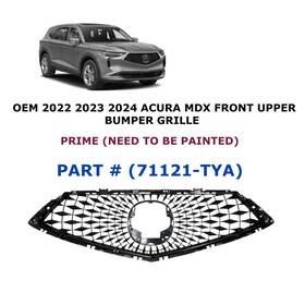 71121-tya Oem Acura Part 2022 2023 2024 Mdx Front Upper Bumper Grille Prime