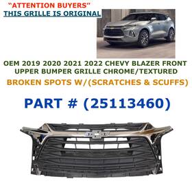 25113460 Oem Chevy Part 2019 2020 2021 2022 Blazer Front Upper Bumper Grille Broke
