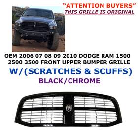 55077767af Oem Dodge Part 2006 07 08 09 2010 Ram 1500 2500 3500 Bumper Grille Black