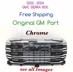84878063 Oem Gmc Part 2022 2023 2024 Sierra 1500 Upper Bumper Grille Chrome #25