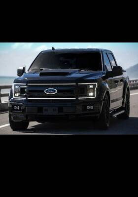 Olme.16040.1 Olm Essential Series Black Grille With White Led Drl For 2018-2020 Ford F-150 Open
