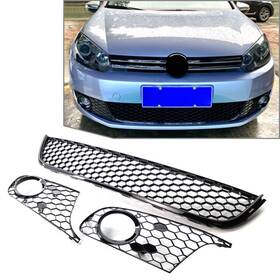 5k0853665 Onestart Honeycomb Front Lower Bumper Mesh Grille Fog Light Grill For Vw Golf Mk6 09-13