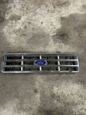 Mrt1237730 Parts Galaxy Grille For 89-91 Ford F-150 F-250 Chrome Shell With Silver Insert Plastic