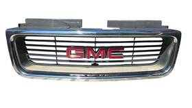 9622030 Perfect Fit Grille For 98-2004 Gmc Sonoma 98-2001 Jimmy Chrome Shell With Gray Insert Plastic