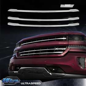 Gi158 Pit66 Fit For 2016-2018 Chevy Silverado 1500 Chrome Snap On Grille Overlay Grill Cover