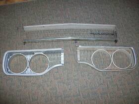 8675309 Plymouth 1970 Satellite Roadrunner Grille L&r Headlight Bezel Assembly Parts 70