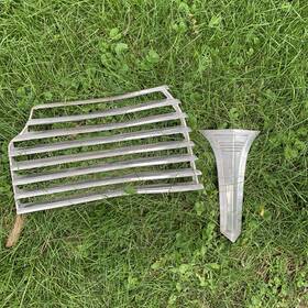 505196 Pontiac 1941 Radiator Grille Center Trim Panel And Left Side Cast Read