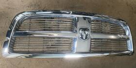 11009g Ram 2009-2012 Dodge 1500 Front Bumper Upper Grille Chrome With Emblem Oem