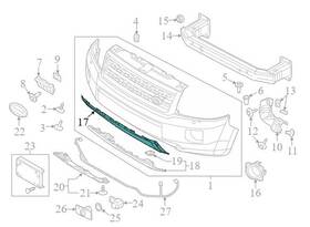 Lr032209 Range Rover 2013-2015 Land Lr2 Lower Front Grille Oem