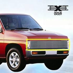 Rogue Xplicit 371242122899 Billet Grill Fits 1986-1997 Nissan Pickup Front Chrome Main Upper Grille 87 86